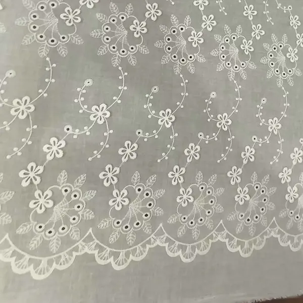 ပန်းထိုးဝါဂွမ်း lace မျက်ခုံးထည်
