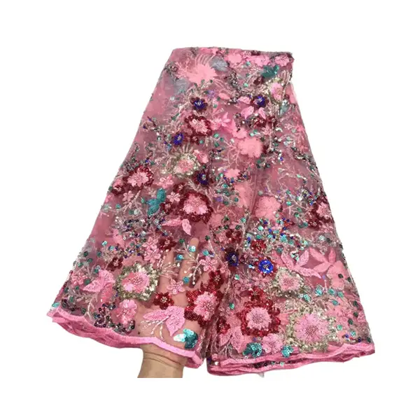 New Arrival Fashion Luxury 3d Embroidery Sequin Lace Fabric Liturgical Lace Fabric New Arrival Fashion Luxury 3d Embroidery Sequin Lace Fabric Liturgical Lace Fabric