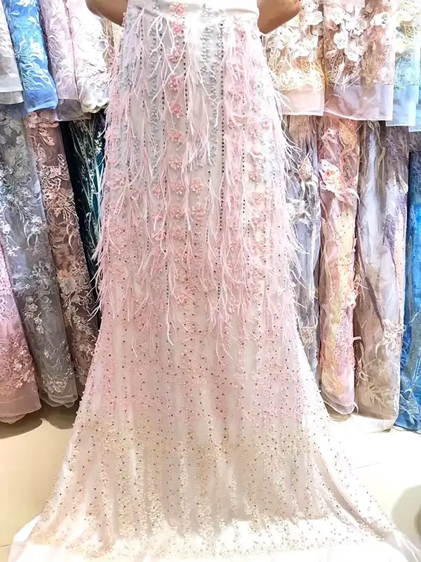 New Arrival Fashion Luxury 3d Embroidery Sequin Lace Fabric Liturgical Lace Fabric New Arrival Fashion Luxury 3d Embroidery Sequin Lace Fabric Liturgical Lace Fabric