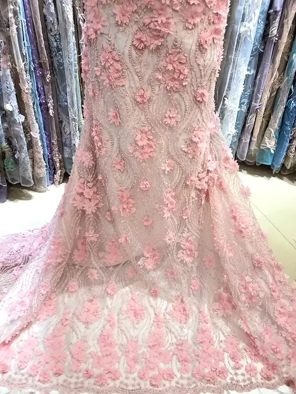 New Arrival Fashion Luxury 3d Embroidery Sequin Lace Fabric Liturgical Lace Fabric New Arrival Fashion Luxury 3d Embroidery Sequin Lace Fabric Liturgical Lace Fabric