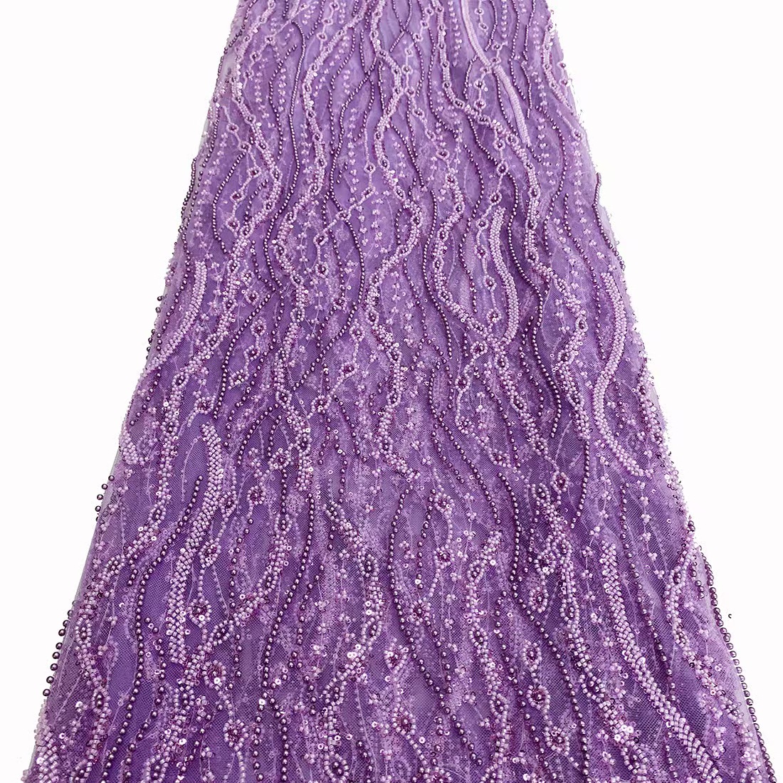 New Mesh Embroidery Bead Tube Embroidery African Fabric Lace