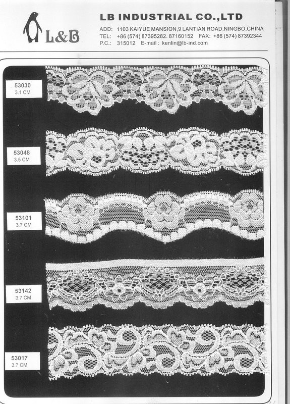 Fan-shaped Nylon Eyelash Lace Trimming for Underwear Decoration Double Scalloped Eyelash Lace Trim
