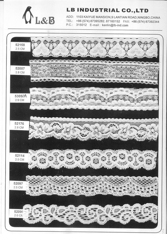Fan-shaped Nylon Eyelash Lace Trimming for Underwear Decoration Double Scalloped Eyelash Lace Trim