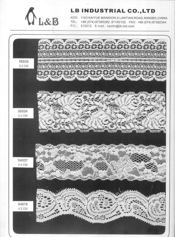 Fan-shaped Nylon Eyelash Lace Trimming for Underwear Decoration Double Scalloped Eyelash Lace Trim