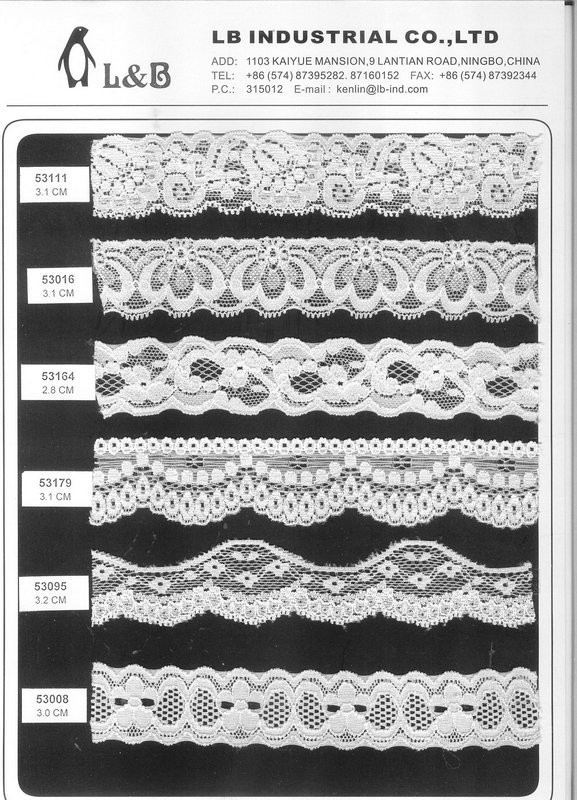 Fan-shaped Nylon Eyelash Lace Trimming for Underwear Decoration Double Scalloped Eyelash Lace Trim