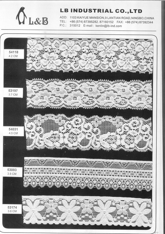 Fan-shaped Nylon Eyelash Lace Trimming for Underwear Decoration Double Scalloped Eyelash Lace Trim