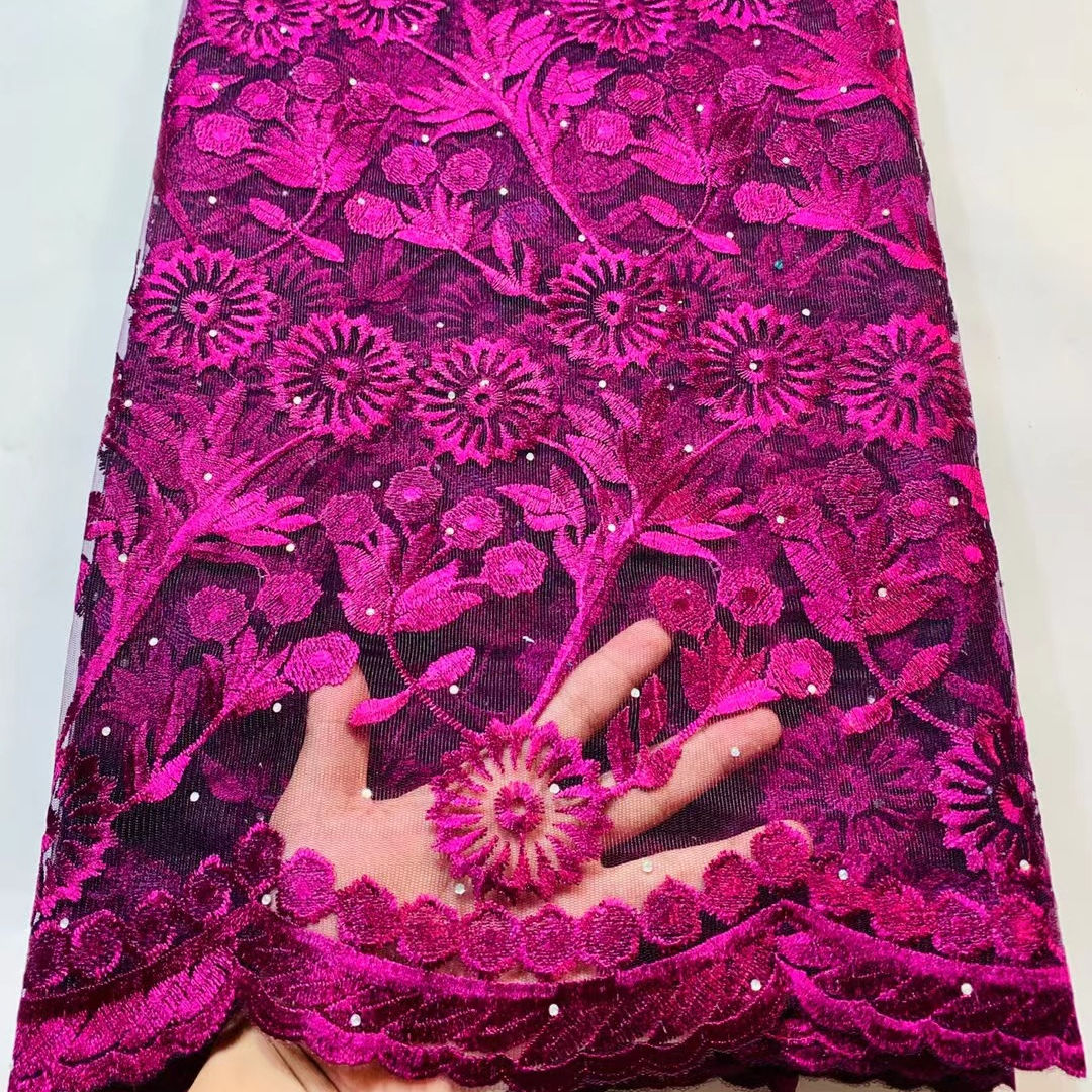 Laser Cut အာဖရိကန် polyester ဇာထည်နှင့်အတူ sequins နိုင်ဂျီးရီးယားတပ်များနှင့်အတူ
